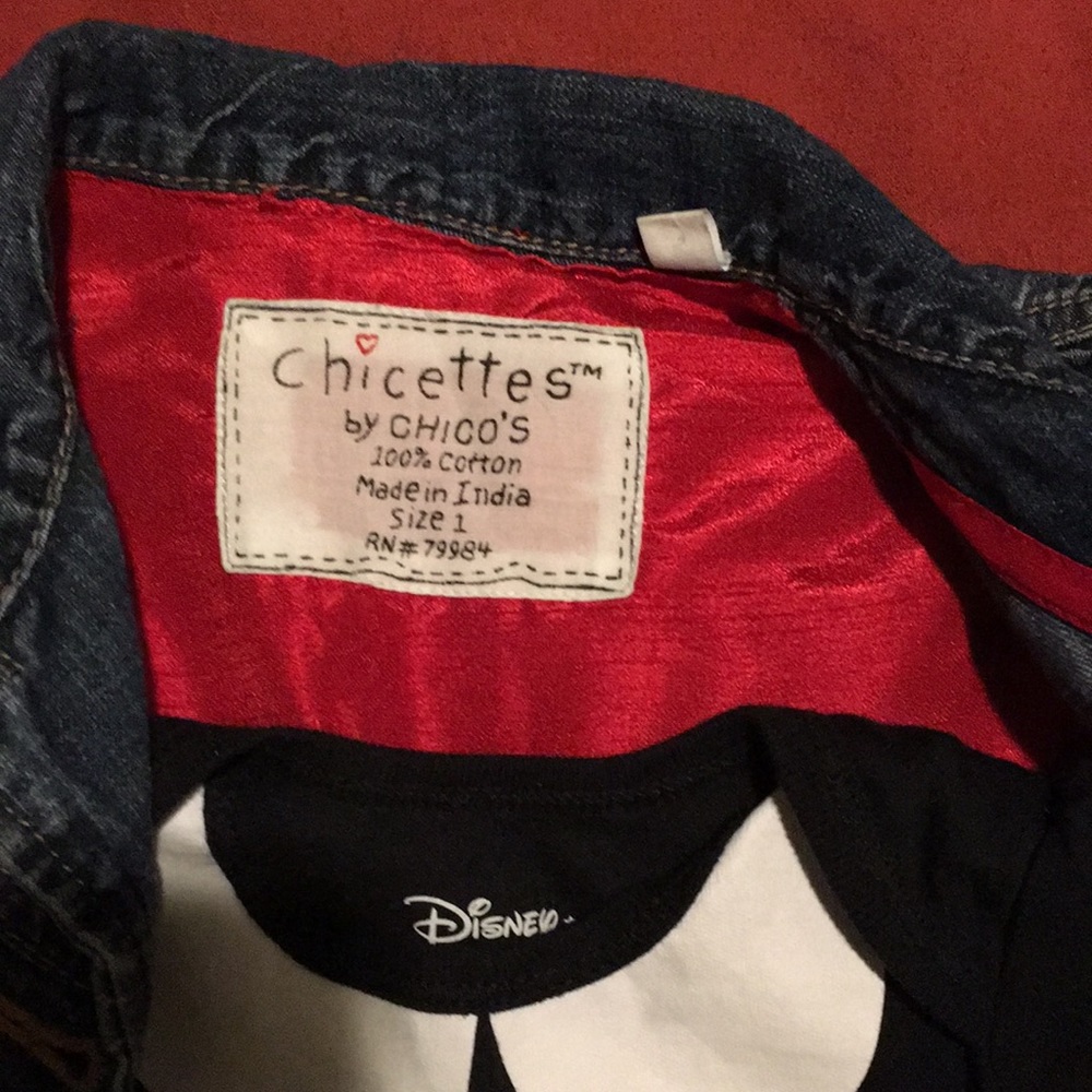 2 pieces for sale, size 18-24 month denim jacket and mini mouse bodysuit. - Picture 2 of 8
